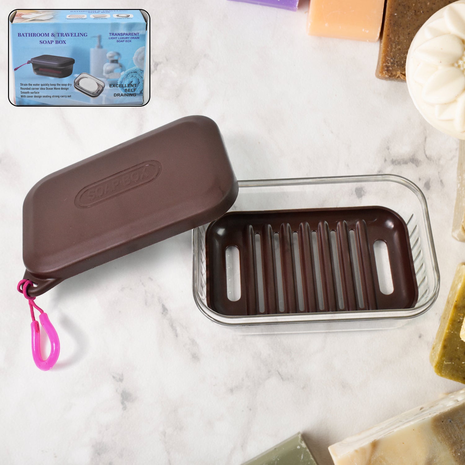 Bathroom  Travel Plastic Soap Box With Lid (1 Pc) Bathroom  Travel Plastic Soap Box With Lid (1 Pc)